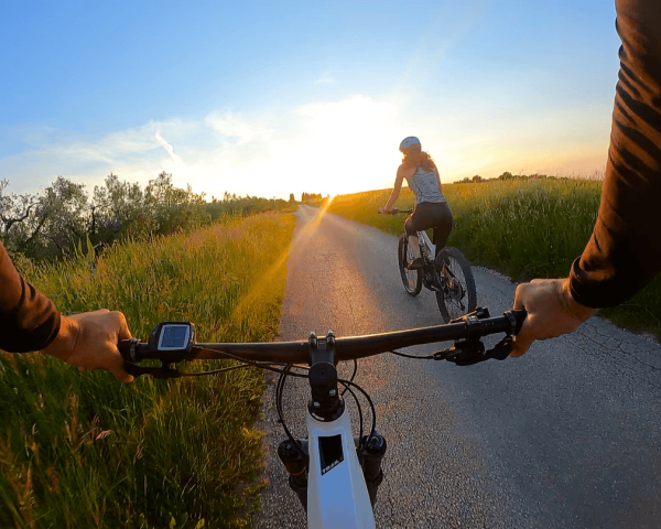 Kolesarjenje v Istri in sončni zahod
